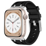 스톤 그레인 액체 실리콘 시계 밴드, Apple Watch 시리즈 8 45mm용, Apple Watch SE 2022 44mm용, Apple Watch 시리즈 7 45mm용, Apple Watch SE 44mm용