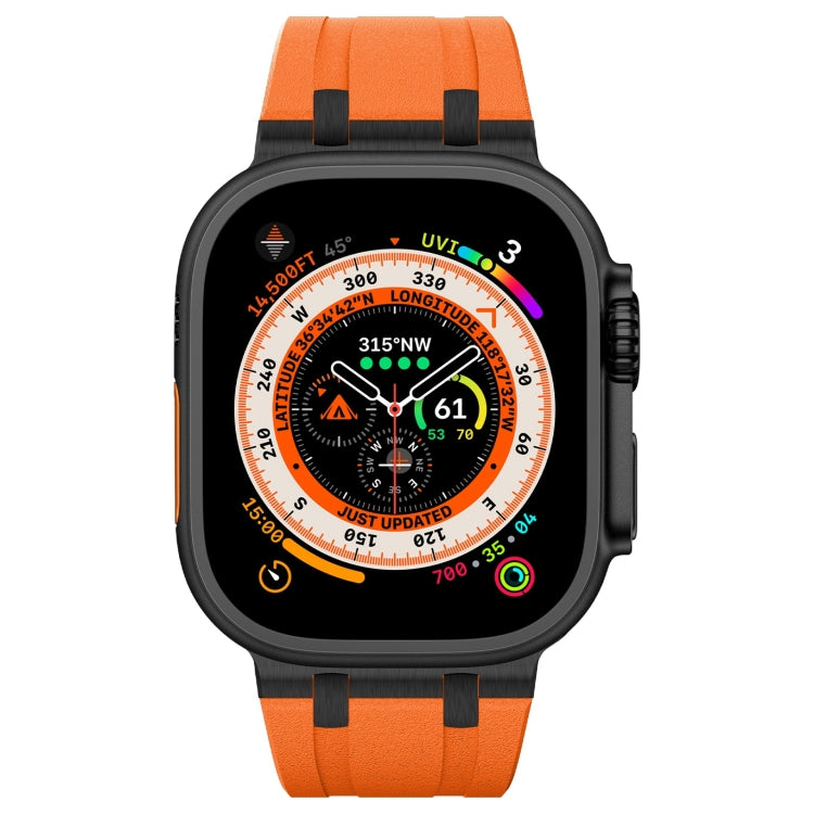 스톤 그레인 액체 실리콘 시계 밴드, Apple Watch 시리즈 6 44mm용, Apple Watch 시리즈 5 44mm용, Apple Watch 시리즈 4 44mm용, Apple Watch 시리즈 3 42mm용