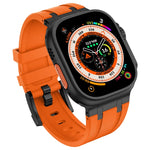 스톤 그레인 액체 실리콘 시계 밴드, Apple Watch 시리즈 6 44mm용, Apple Watch 시리즈 5 44mm용, Apple Watch 시리즈 4 44mm용, Apple Watch 시리즈 3 42mm용