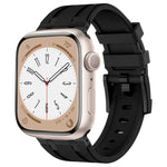 스톤 그레인 액체 실리콘 시계 밴드, Apple Watch 시리즈 6 44mm용, Apple Watch 시리즈 5 44mm용, Apple Watch 시리즈 4 44mm용, Apple Watch 시리즈 3 42mm용