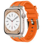 스톤 그레인 액체 실리콘 시계 밴드, Apple Watch 시리즈 6 44mm용, Apple Watch 시리즈 5 44mm용, Apple Watch 시리즈 4 44mm용, Apple Watch 시리즈 3 42mm용