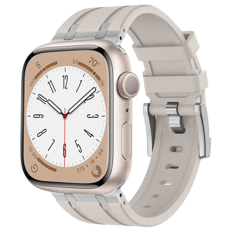 스톤 그레인 액체 실리콘 시계 밴드, Apple Watch 시리즈 6 44mm용, Apple Watch 시리즈 5 44mm용, Apple Watch 시리즈 4 44mm용, Apple Watch 시리즈 3 42mm용