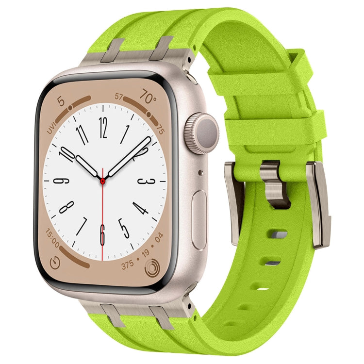 스톤 그레인 액체 실리콘 시계 밴드, Apple Watch 시리즈 6 44mm용, Apple Watch 시리즈 5 44mm용, Apple Watch 시리즈 4 44mm용, Apple Watch 시리즈 3 42mm용