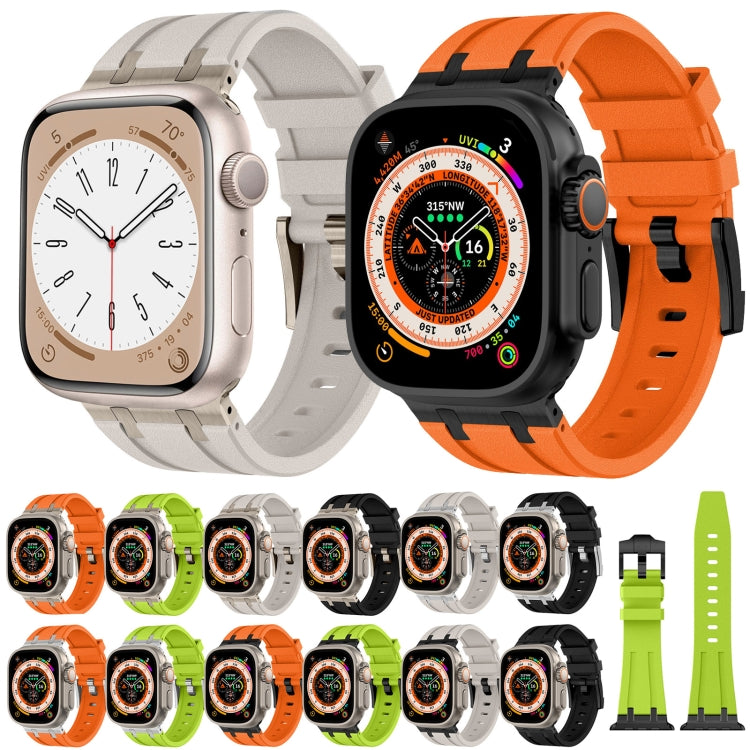 스톤 그레인 액체 실리콘 시계 밴드, Apple Watch SE 2023 44mm용, Apple Watch Ultra 2 49mm용, Apple Watch 시리즈 9 45mm용, Apple Watch Ultra 49mm용