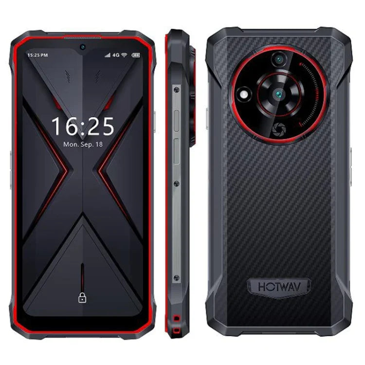 HOTWAV T7 러기드 폰, 6280mAh, 6.52인치 Android 13 MT8788 옥타 코어, 네트워크: 4G, OTG, 4GB+128GB