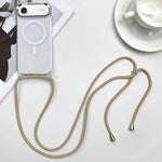 MagSafe 자석 PC + TPU 휴대폰 케이스 스트랩 포함, 아이폰 Air용, 아이폰 16 Pro Max용, 아이폰 16 Pro용, 아이폰 16 Plus용