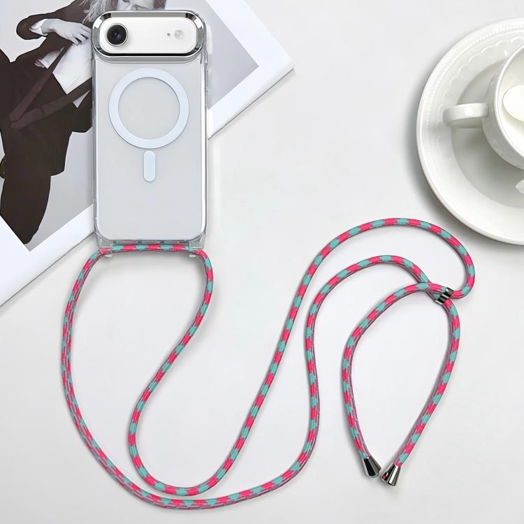 MagSafe 자석 PC + TPU 휴대폰 케이스 스트랩 포함, 아이폰 Air용, 아이폰 16 Pro Max용, 아이폰 16 Pro용, 아이폰 16 Plus용