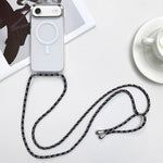 MagSafe 자석 PC + TPU 휴대폰 케이스 스트랩 포함, 아이폰 Air용, 아이폰 16 Pro Max용, 아이폰 16 Pro용, 아이폰 16 Plus용