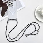 MagSafe 자석 PC + TPU 휴대폰 케이스 스트랩 포함, 아이폰 Air용, 아이폰 16 Pro Max용, 아이폰 16 Pro용, 아이폰 16 Plus용