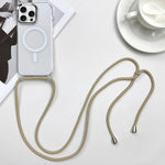 MagSafe 자석 PC + TPU 휴대폰 케이스 스트랩 포함, 아이폰 Air용, 아이폰 16 Pro Max용, 아이폰 16 Pro용, 아이폰 16 Plus용