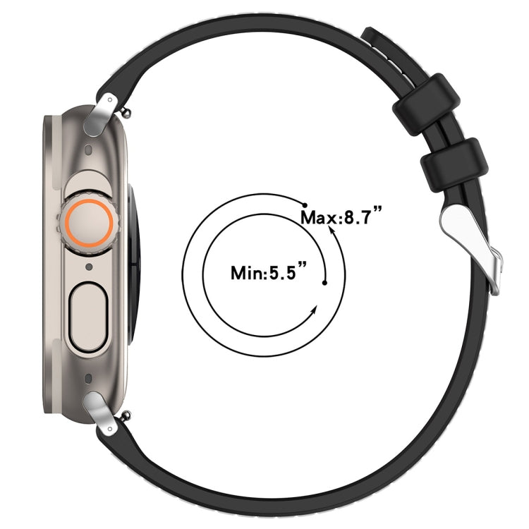 Ordinary Buckle Hybrid Nylon Braid Silicone Watch Band, For Apple Watch 42mm, For Apple Watch 38mm