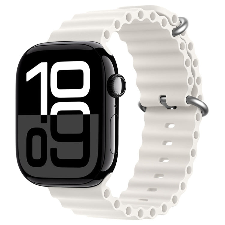 ZGA Ocean Silicone Watch Band, For Apple Watch Series 10 46mm, For Apple Watch Series 10 42mm, For Apple Watch SE 2023 44mm, For Apple Watch Ultra 2 49mm, For Apple Watch Series 9 45mm, For Apple Watch Ultra 49mm, For Apple Watch Series 8 45mm         ...