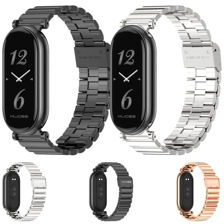 Mijobs GT4 Bamboo Buckle Metal Watch Band, For Xiaomi Smart Band 10 / 9 / 8