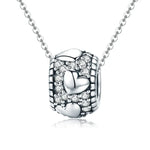 S925 Sterling Silver Shine My Heart Beads DIY Bracelet Necklace Accessories