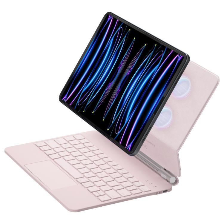 터치 패드 블루투스 키보드 가죽 태블릿 커버, iPad Air 11 2025 / 2024 / Pro 11 2022용