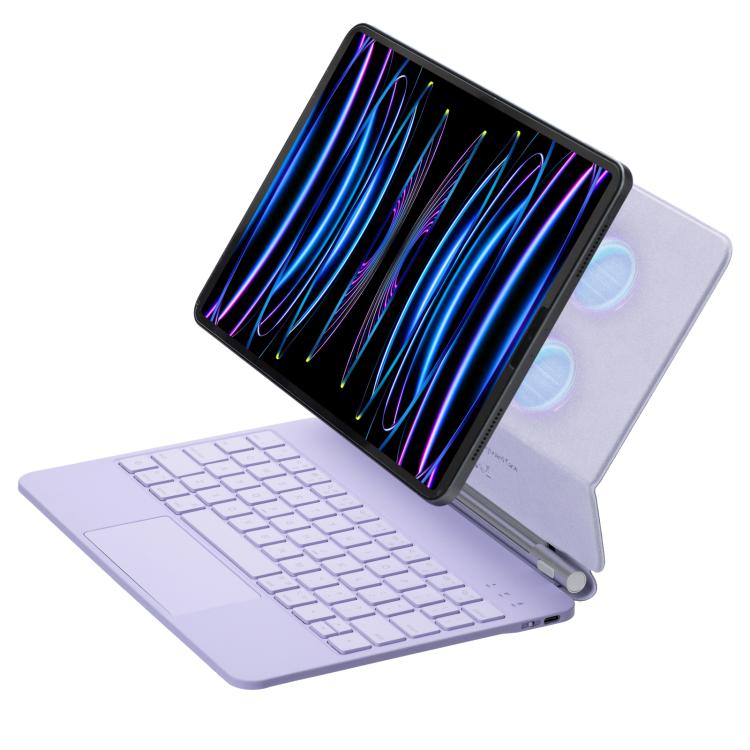 터치 패드 블루투스 키보드 가죽 태블릿 커버, iPad Air 11 2025 / 2024 / Pro 11 2022용