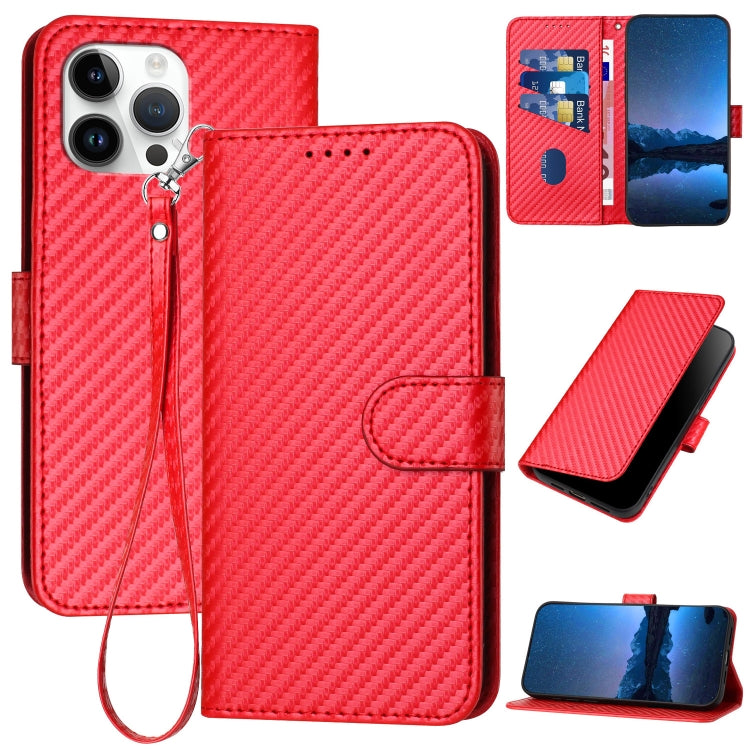 YX0070 탄소 섬유 버클 가죽 휴대폰 케이스와 스트랩, iPhone 13 Pro Max용, iPhone 13 Pro용, iPhone 13용, iPhone 13 mini용, iPhone 12 / 12 Pro용, iPhone 12 Pro Max용