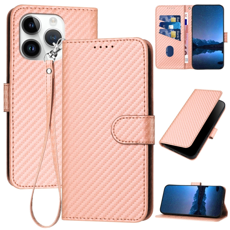 YX0070 탄소 섬유 버클 가죽 휴대폰 케이스와 스트랩, iPhone 13 Pro Max용, iPhone 13 Pro용, iPhone 13용, iPhone 13 mini용, iPhone 12 / 12 Pro용, iPhone 12 Pro Max용