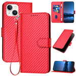 YX0070 탄소 섬유 버클 가죽 휴대폰 케이스와 스트랩, iPhone 13 Pro Max용, iPhone 13 Pro용, iPhone 13용, iPhone 13 mini용, iPhone 12 / 12 Pro용, iPhone 12 Pro Max용