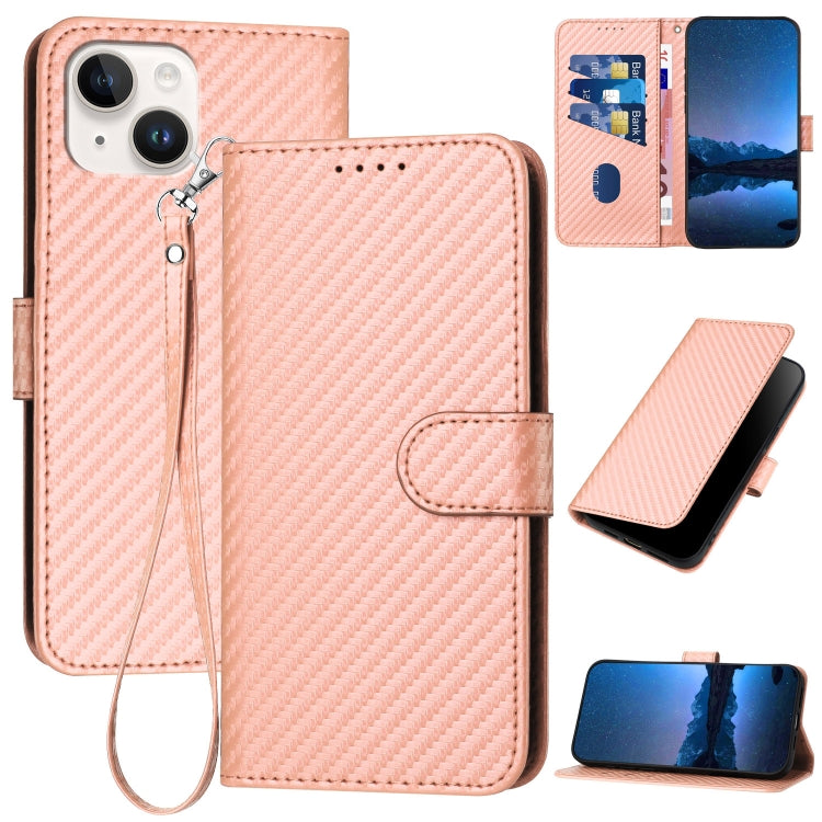 YX0070 탄소 섬유 버클 가죽 휴대폰 케이스와 스트랩, iPhone 13 Pro Max용, iPhone 13 Pro용, iPhone 13용, iPhone 13 mini용, iPhone 12 / 12 Pro용, iPhone 12 Pro Max용