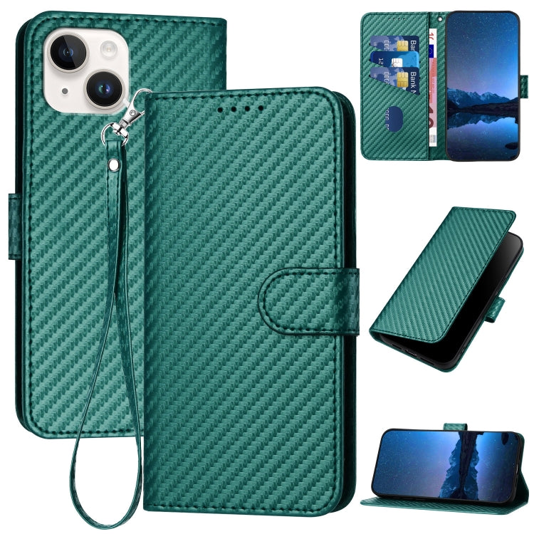 YX0070 탄소 섬유 버클 가죽 휴대폰 케이스와 스트랩, iPhone 13 Pro Max용, iPhone 13 Pro용, iPhone 13용, iPhone 13 mini용, iPhone 12 / 12 Pro용, iPhone 12 Pro Max용