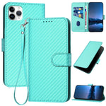 YX0070 카본 파이버 버클 가죽 휴대폰 케이스와 스트랩, iPhone 12 mini용, iPhone 11 Pro Max용, iPhone 11용, iPhone 11 Pro용, iPhone X / XS용, iPhone XR용