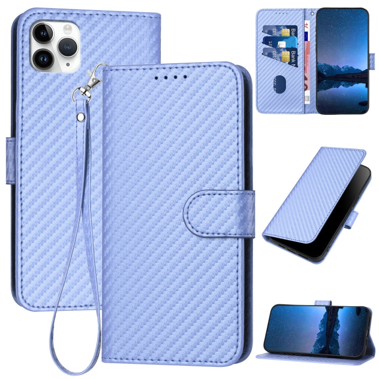 YX0070 카본 파이버 버클 가죽 휴대폰 케이스와 스트랩, iPhone 12 mini용, iPhone 11 Pro Max용, iPhone 11용, iPhone 11 Pro용, iPhone X / XS용, iPhone XR용