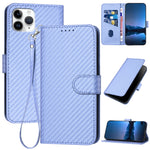 YX0070 카본 파이버 버클 가죽 휴대폰 케이스와 스트랩, iPhone 12 mini용, iPhone 11 Pro Max용, iPhone 11용, iPhone 11 Pro용, iPhone X / XS용, iPhone XR용