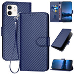 YX0070 카본 파이버 버클 가죽 휴대폰 케이스와 스트랩, iPhone 12 mini용, iPhone 11 Pro Max용, iPhone 11용, iPhone 11 Pro용, iPhone X / XS용, iPhone XR용