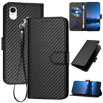 YX0070 카본 파이버 버클 가죽 휴대폰 케이스와 스트랩, iPhone 12 mini용, iPhone 11 Pro Max용, iPhone 11용, iPhone 11 Pro용, iPhone X / XS용, iPhone XR용