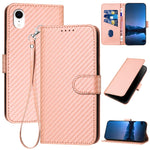 YX0070 카본 파이버 버클 가죽 휴대폰 케이스와 스트랩, iPhone 12 mini용, iPhone 11 Pro Max용, iPhone 11용, iPhone 11 Pro용, iPhone X / XS용, iPhone XR용