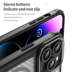 카본 파이버 텍스처 MagSafe 반투명 휴대폰 케이스, iPhone 11 Pro용