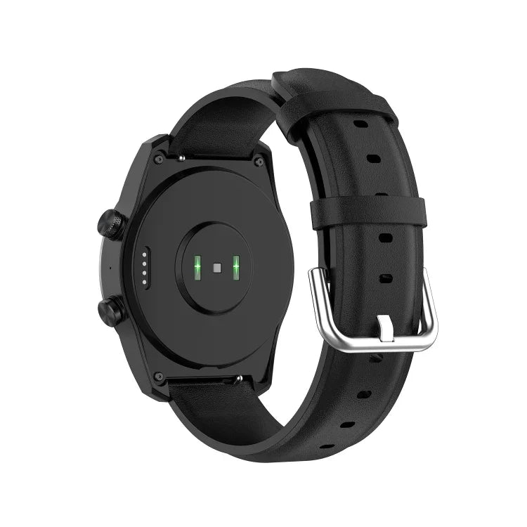 22mm 가죽 스트랩 라운드 테일 버클, 틱워치 프로 2020용, 화웨이 워치 GT2E용, 삼성 갤럭시 워치 3 45mm용