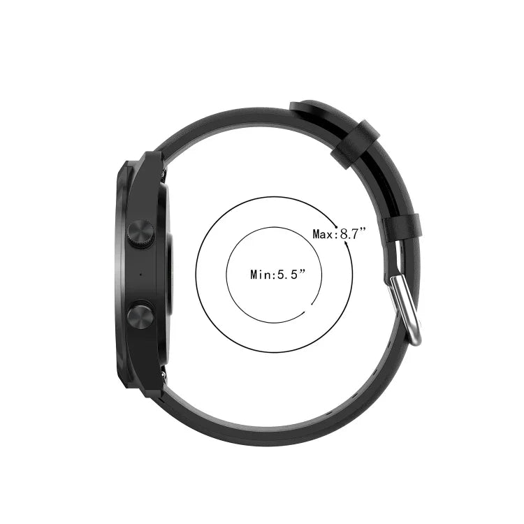 22mm 가죽 스트랩 라운드 테일 버클, 틱워치 프로 2020용, 화웨이 워치 GT2E용, 삼성 갤럭시 워치 3 45mm용
