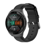 22mm 가죽 스트랩 라운드 테일 버클, 틱워치 프로 2020용, 화웨이 워치 GT2E용, 삼성 갤럭시 워치 3 45mm용
