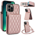 YM015 크로스바디 다이아몬드 카드 가방 RFID 휴대폰 케이스, 아이폰 14 Pro Max용, 아이폰 13 Pro Max용, 아이폰 13 Pro용, 아이폰 13용, 아이폰 12 / 12 Pro용, 아이폰 12 Pro Max용, 아이폰 11 Pro Max용, 아이폰 11용