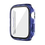 2-in-1 PC 하이브리드 강화유리 보호 케이스, 애플 워치 시리즈 6 / 5 / 4 / SE 44mm용, 애플 워치 시리즈 6 / 5 / 4 / SE 40mm용, 애플 워치 시리즈 9 / 8 / 7 45mm용, 애플 워치 시리즈 9 / 8 / 7 41mm용