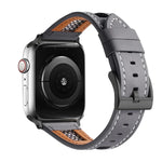Mesh Calfskin Genuine Leather Watch Band, For Apple Watch Series 8 41mm, For Apple Watch Series 8 45mm, For Apple Watch SE 2022 40mm, For Apple Watch SE 2022 44mm, For Apple Watch Series 7 41mm, For Apple Watch Series 7 45mm