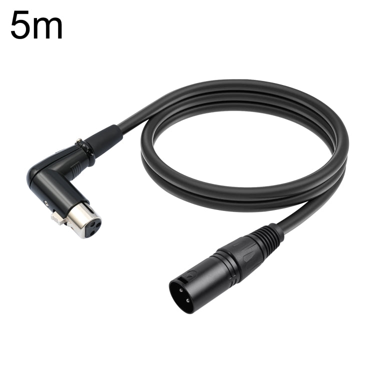 XK041L XLR 3핀 직선 수컷 to 엘보우 암컷 오디오 케이블, 0.3m, 1m, 2m, 3m, 5m, 10m