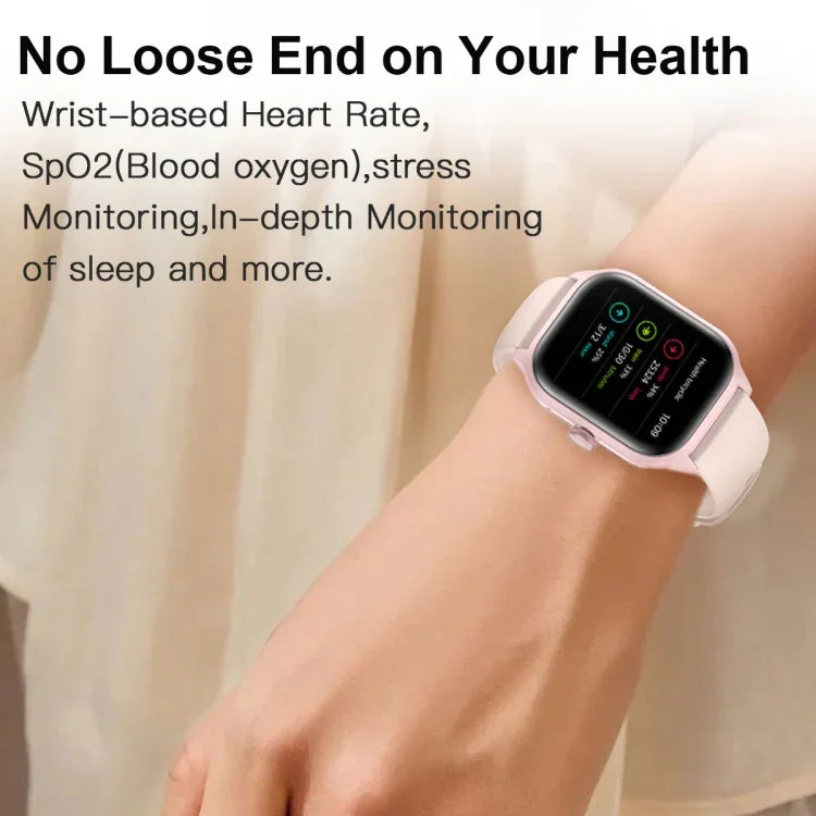 LEMFO LT10 2.01인치 TFT 화면 스마트워치, 블루투스 통화 / 건강 모니터링 지원, 스틸 스트랩, 실리콘 스트랩