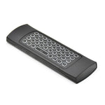 MX3 2.4GHz 플라이 에어 마우스 LED 백라이트 무선 키보드 리모컨, 자이로스코프 내장, 안드로이드 TV 박스 / PC용