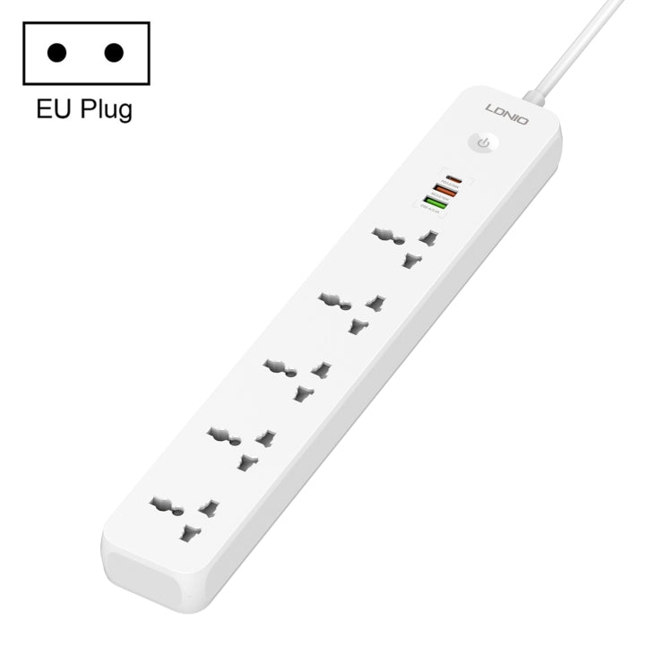 LDNIO SC5319 5포지션 여행용 가정용 사무실 소켓 38W USB 포트 포함, 케이블 길이: 2m, EU 플러그, UK 플러그, 미국 플러그