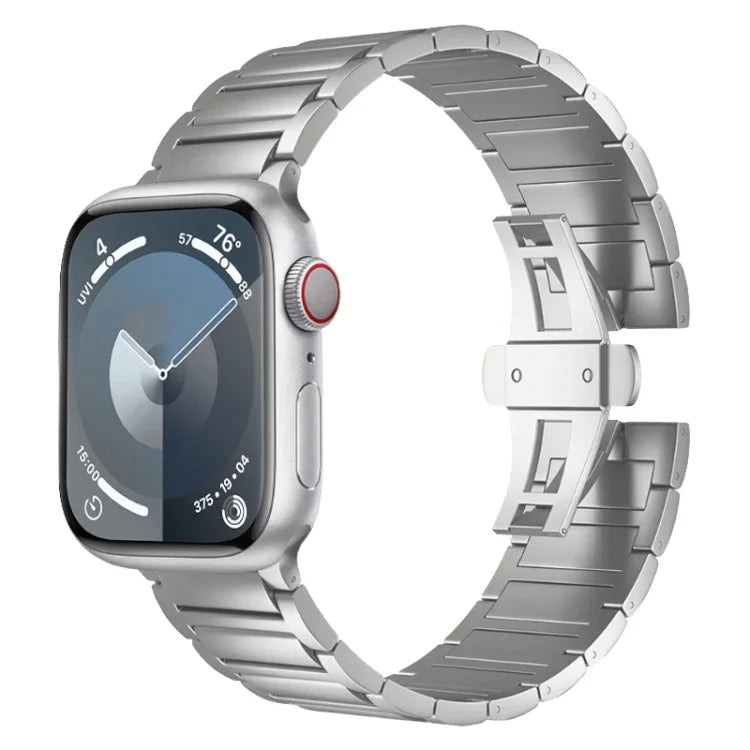 I자형 버터플라이 버클 티타늄 합금 시계줄, Apple Watch SE 2023 44mm용, Apple Watch Ultra 2 49mm용, Apple Watch 시리즈 9 45mm용, Apple Watch Ultra 49mm용, Apple Watch 시리즈 8 45mm용, Apple Watch SE 2022 44mm용...