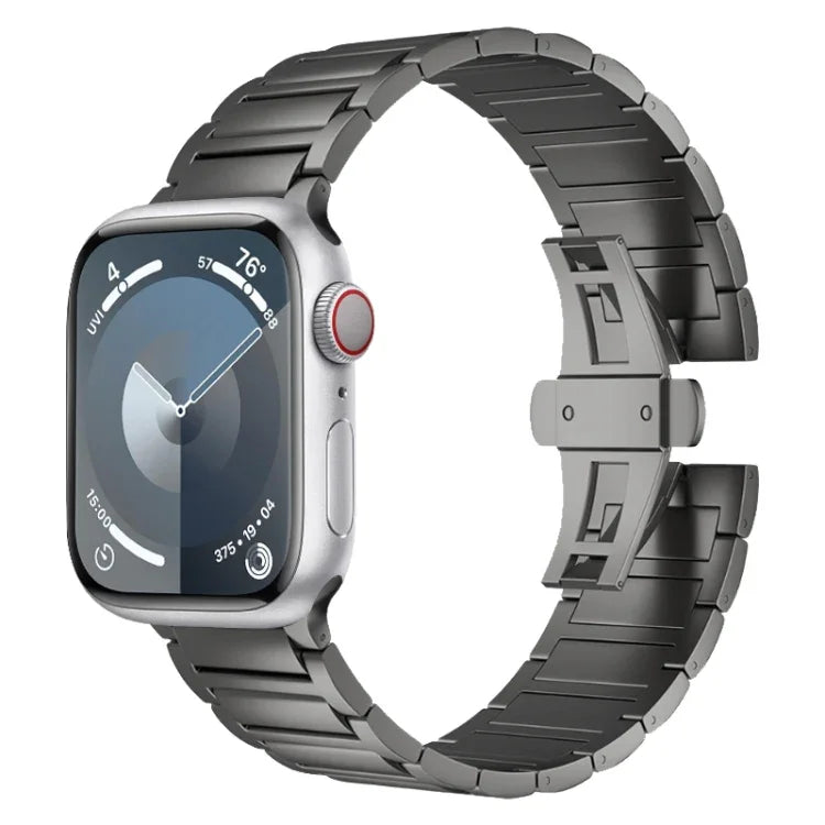 I자형 버터플라이 버클 티타늄 합금 시계줄, Apple Watch SE 2023 44mm용, Apple Watch Ultra 2 49mm용, Apple Watch 시리즈 9 45mm용, Apple Watch Ultra 49mm용, Apple Watch 시리즈 8 45mm용, Apple Watch SE 2022 44mm용...