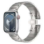 I자형 버터플라이 버클 티타늄 합금 시계줄, Apple Watch SE 2023 44mm용, Apple Watch Ultra 2 49mm용, Apple Watch 시리즈 9 45mm용, Apple Watch Ultra 49mm용, Apple Watch 시리즈 8 45mm용, Apple Watch SE 2022 44mm용...