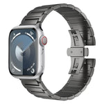I자형 버터플라이 버클 티타늄 합금 시계줄, Apple Watch SE 2023 44mm용, Apple Watch Ultra 2 49mm용, Apple Watch 시리즈 9 45mm용, Apple Watch Ultra 49mm용, Apple Watch 시리즈 8 45mm용, Apple Watch SE 2022 44mm용...