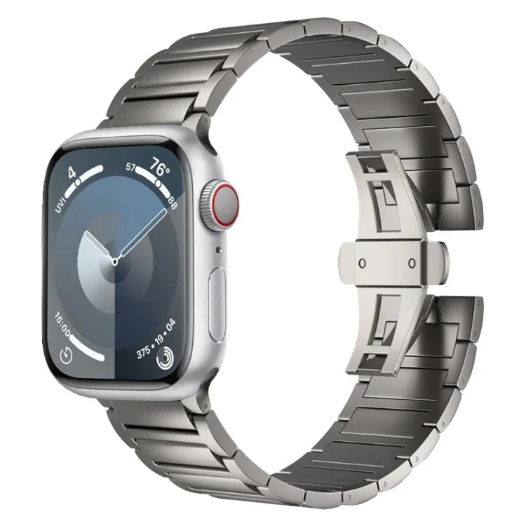 I자형 버터플라이 버클 티타늄 합금 시계줄, Apple Watch SE 2023 44mm용, Apple Watch Ultra 2 49mm용, Apple Watch 시리즈 9 45mm용, Apple Watch Ultra 49mm용, Apple Watch 시리즈 8 45mm용, Apple Watch SE 2022 44mm용...