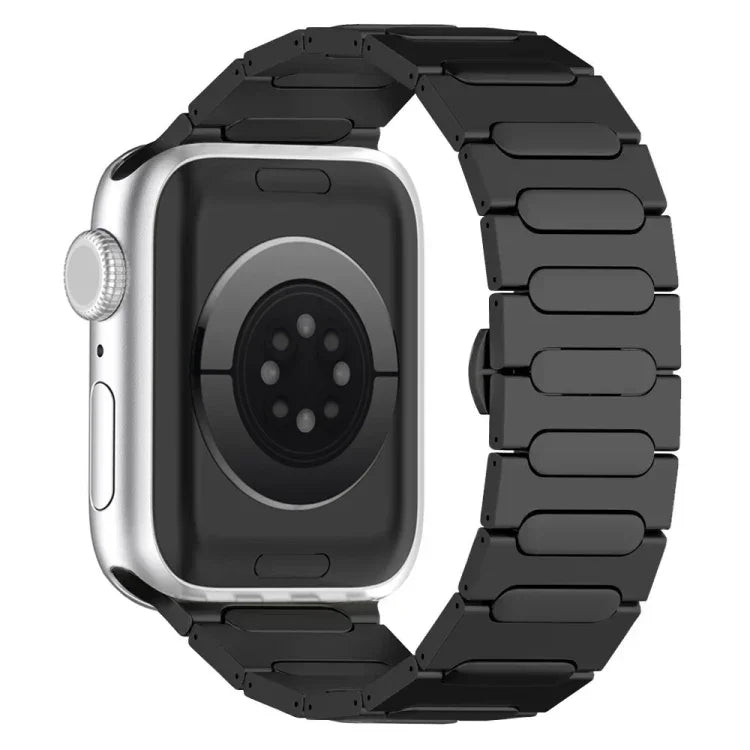 타원형 버터플라이 버클 티타늄 합금 시계줄, Apple Watch SE 2023 44mm용, Apple Watch Ultra 2 49mm용, Apple Watch 시리즈 9 45mm용, Apple Watch Ultra 49mm용, Apple Watch 시리즈 8 45mm용, Apple Watch SE 2022 44mm용...
