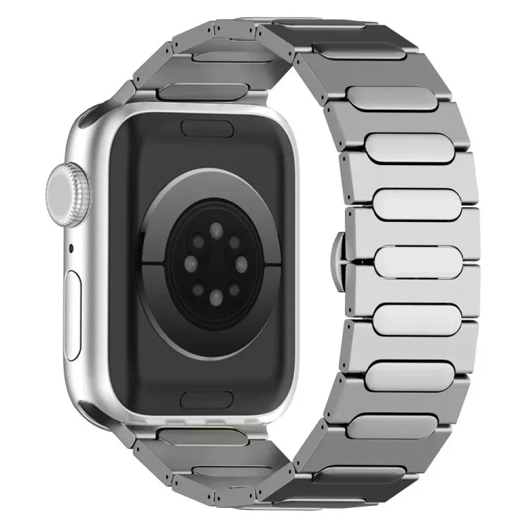 타원형 버터플라이 버클 티타늄 합금 시계줄, Apple Watch SE 2023 44mm용, Apple Watch Ultra 2 49mm용, Apple Watch 시리즈 9 45mm용, Apple Watch Ultra 49mm용, Apple Watch 시리즈 8 45mm용, Apple Watch SE 2022 44mm용...