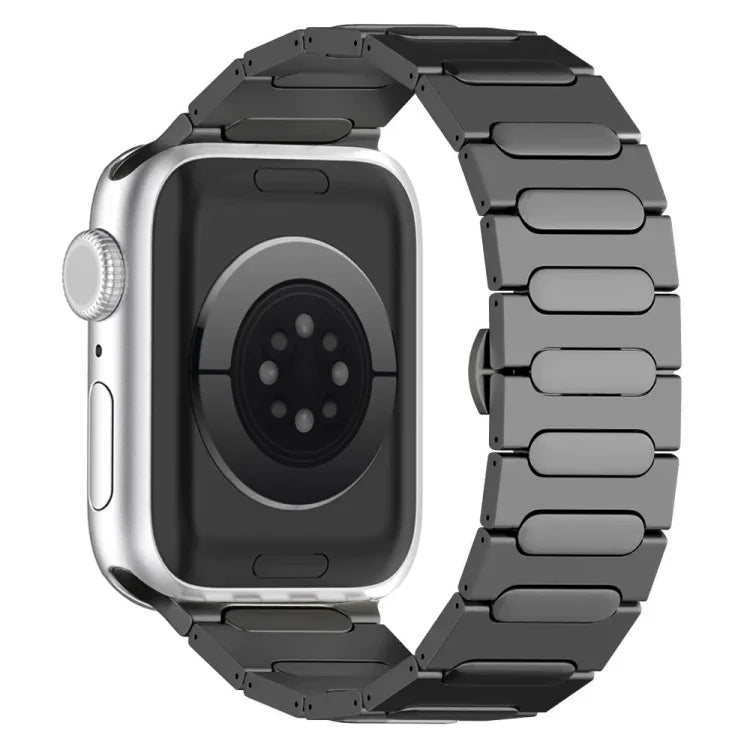 타원형 버터플라이 버클 티타늄 합금 시계줄, Apple Watch SE 2023 44mm용, Apple Watch Ultra 2 49mm용, Apple Watch 시리즈 9 45mm용, Apple Watch Ultra 49mm용, Apple Watch 시리즈 8 45mm용, Apple Watch SE 2022 44mm용...